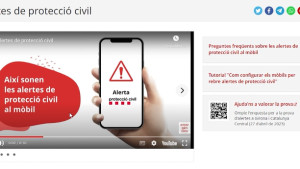 Demà Protecció Civil farà un simulacre que enviarà un missatge a tots els mòbils