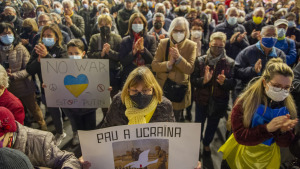 Concentració contra la guerra a Ucraïna