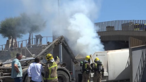 S'incendia un dels contenidors de La Riba