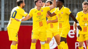 Els gols de Nil Arumí i Youssef Zayzoun enlairen a l'Escala a la tercera posició
