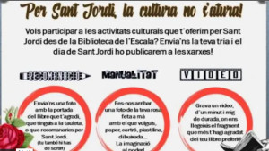 Iniciatives per a un Sant Jordi confinat