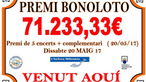72.000 euros de la Bonoloto a l'Escala