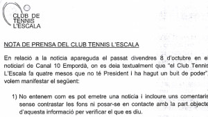 David Aguilera finalment es converteix en el president del CT l'Escala
