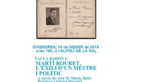 Divendres, taula rodona sobre Martí Rouret