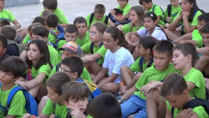 Visita del casal esportiu a l'Ajuntament