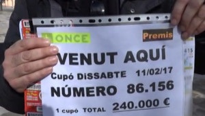 L'ONCE deixa un premi de 240.000 euros a l'Escala