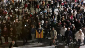 Concentració contra l'empresonament del govern de Puigdemont