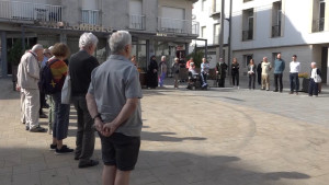 Minut de silenci a l'Escala per a reivindicar un alto el foc a Gaza