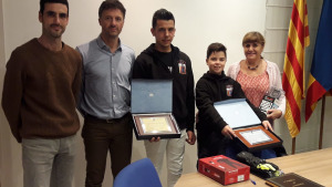 Els pilots de motos Àlex Loza i Miguel Pérez han tingut recepció oficial
