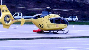 Evacuació d'un accidentat amb helicòpter 