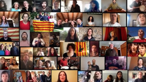 Bandera de Catalunya des del confinament