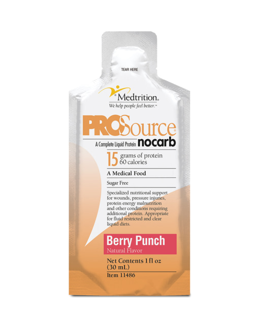 ProSource no carb sobre ponche de frutos rojos