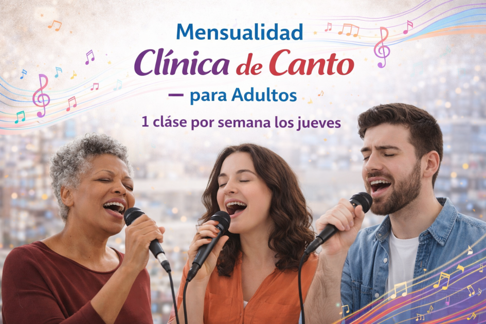 Mensualidad Clínica de canto para adultos