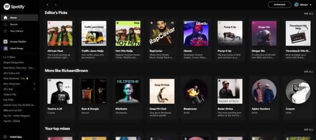 African Music on spotify