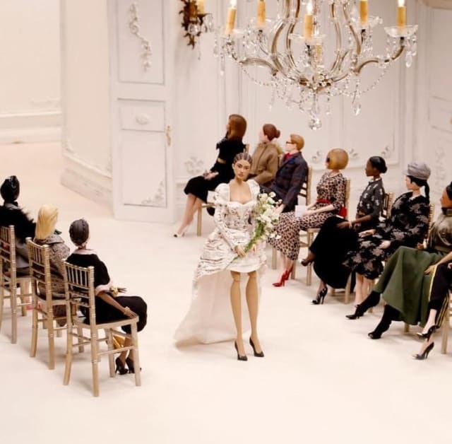 Moschino fashion show during the pandemic
