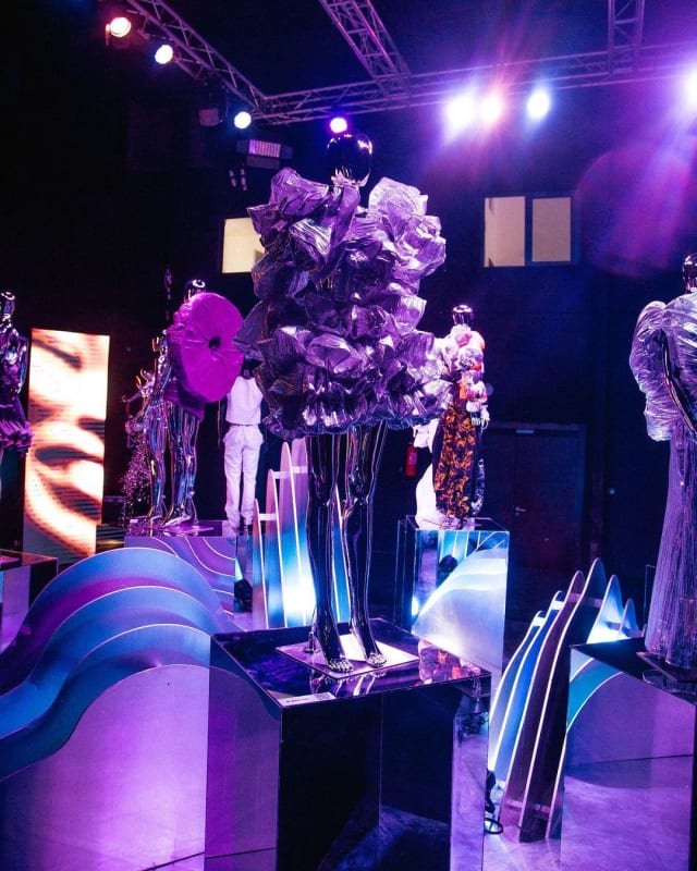 Looks from Dunsin Wright's 2121: speculative everything fashion exhibition