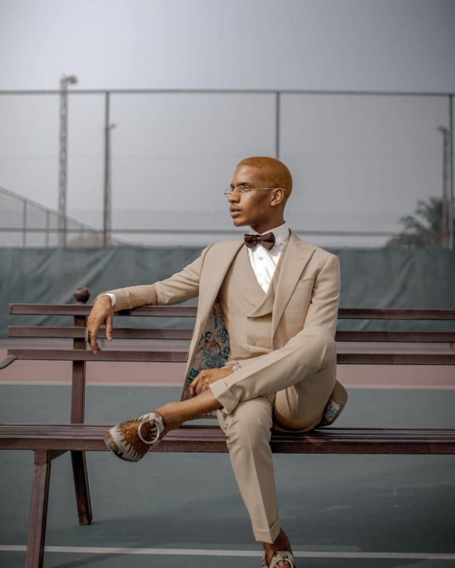 minimalism - a brown suit