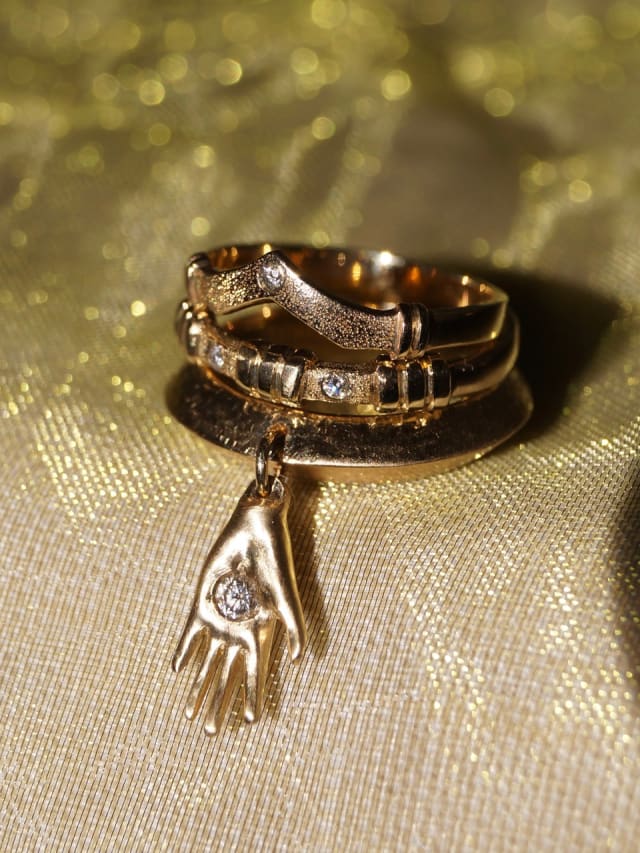 Gold Ring Stack by Halina Mutinta