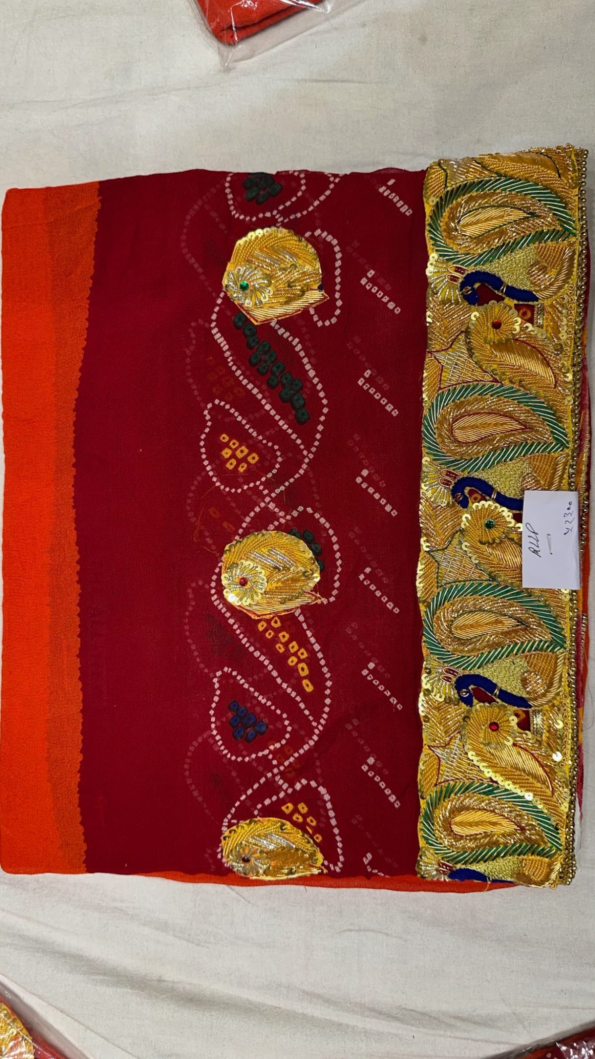 Viscose Georgette Pilla Odhna with Belbutti Design