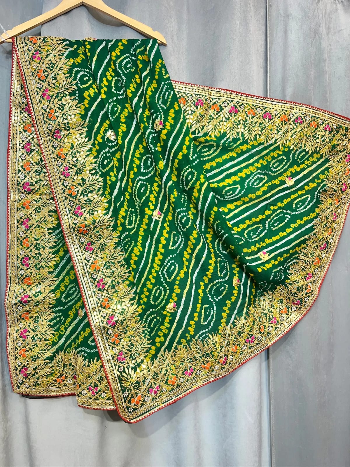 Festive Pure Ojariya Fabric Dupatta with Intricate Gota Patti Craft