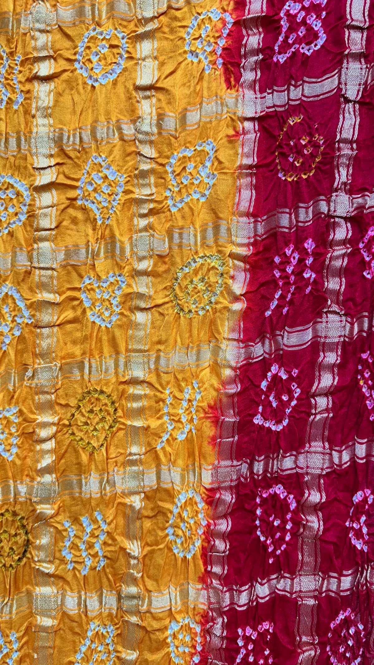 Plain Pure Gaji Silk Saree for Jaipuri Ethnic Wear