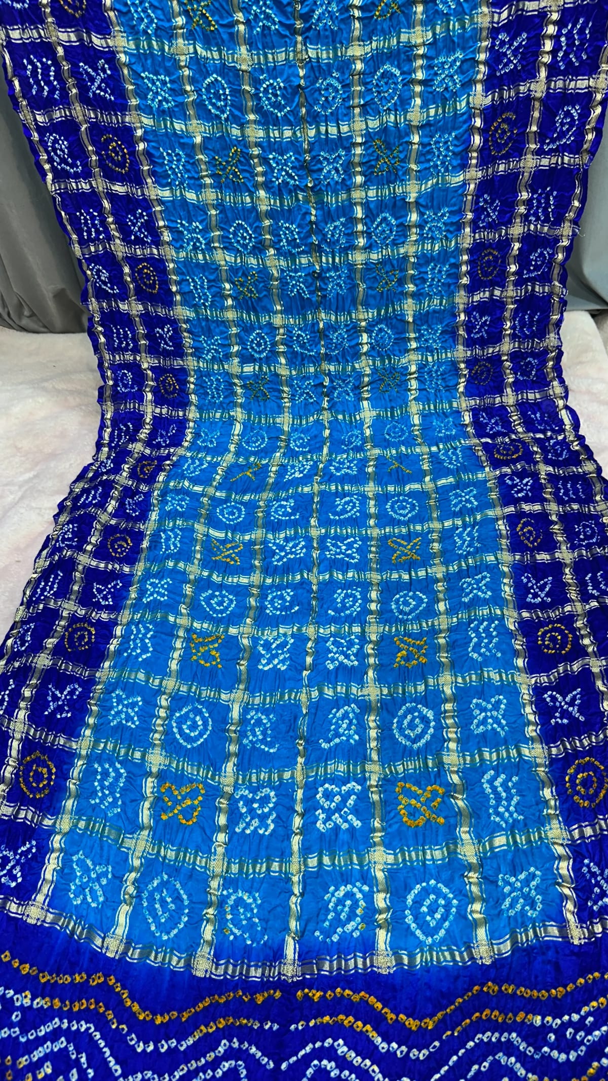Plain Pure Gaji Silk Saree for Jaipuri Ethnic Wear
