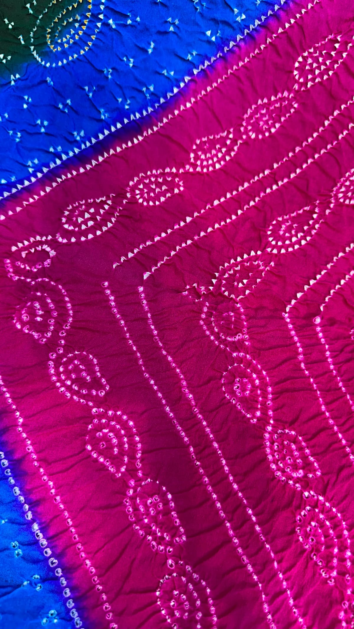 Pure Ojariya Plain Saree with Rai Hand Bandhej Dyeing