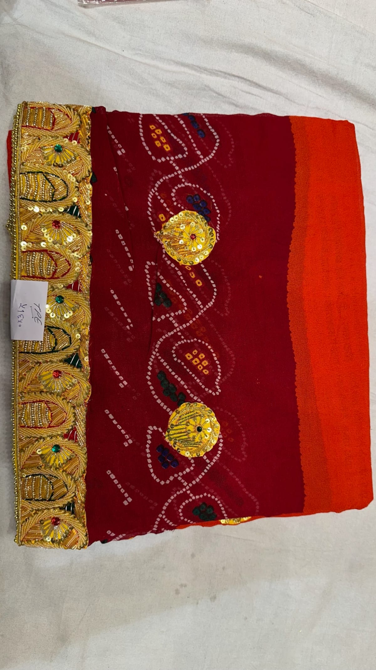 Traditional Pilla Odhna – Viscose Georgette Fabric Dupatta with Elegant Belbutti Design