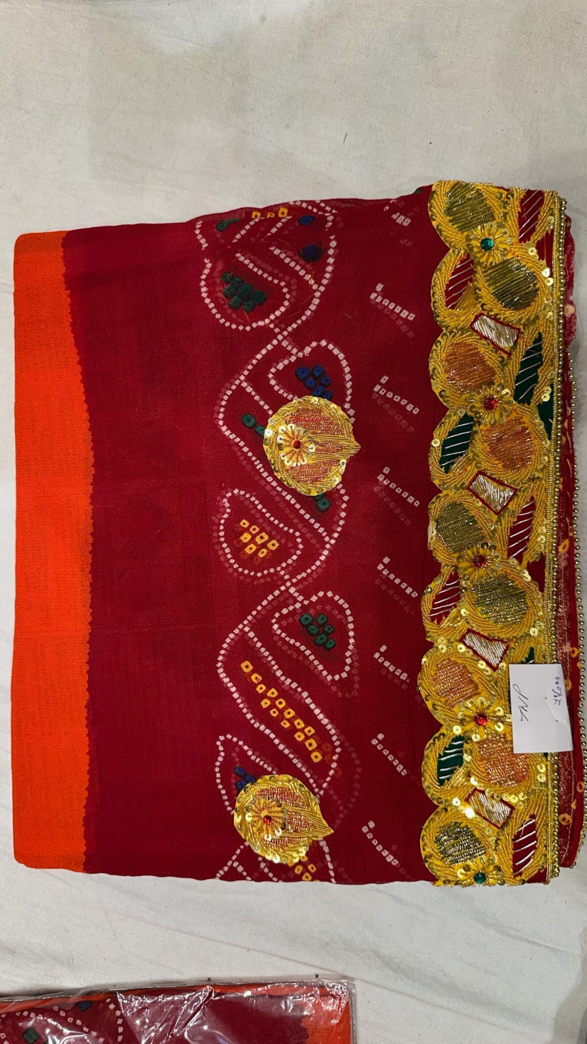 Pilla Odhna – Pure Georgette Fabric Ethnic Dupatta with Traditional Belbutti Work