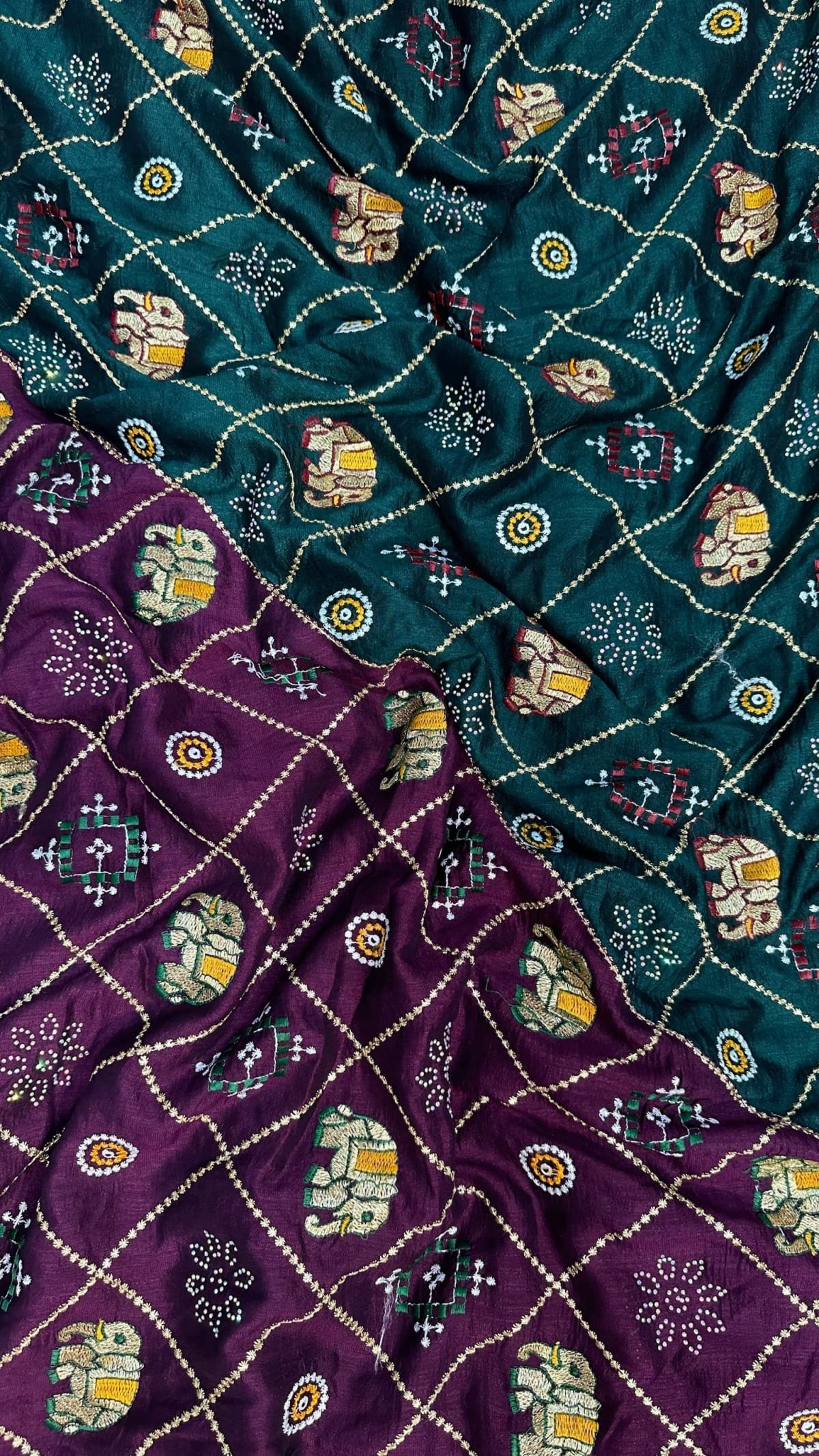 Designer Rajwadi Dola Moss Silk Fabric Saree with Diamond Stone Work – Royal Ethnic Wedding & Festive Wear Saree