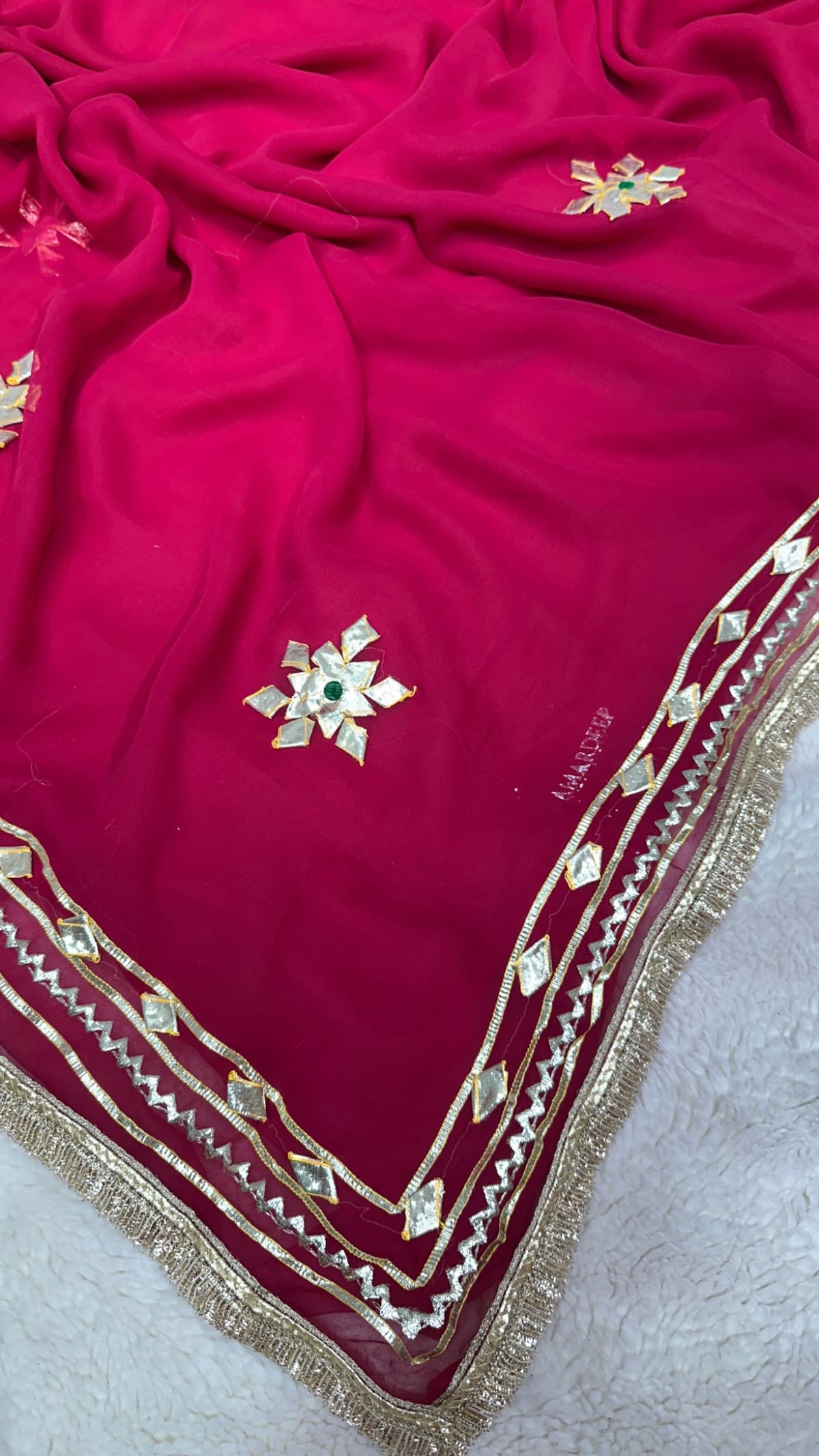 Designer Georgette Fabric Saree with Kaccha Gotta Patti Work – Traditional Festive Wear & Wedding Party Saree