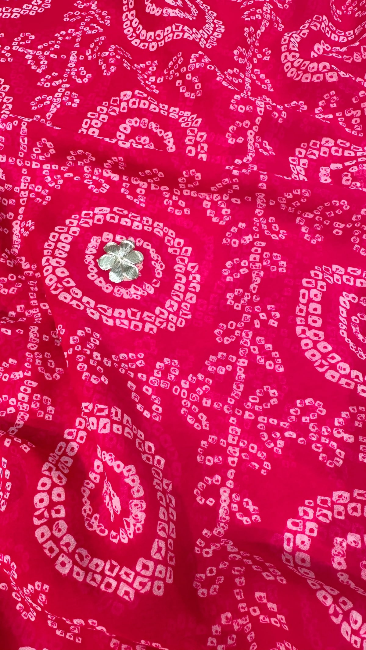 Elegant Georgette Bandhej Saree with Traditional Zero Gotta Patti Work