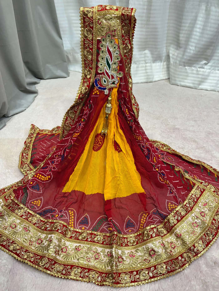 Premium Pilla Readymade Broch Dupatta in Pure Georgette Fabric | Lightweight Festive Elegance