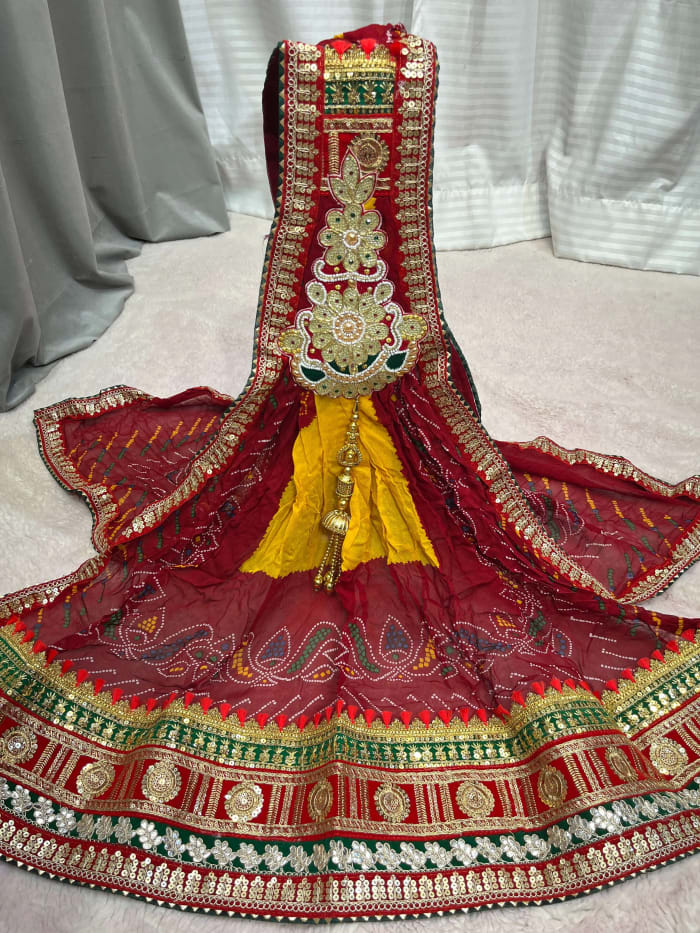 Soft Pilla Readymade Broch Dupatta in Pure Georgette Fabric | Stylish Ethnic Essential
