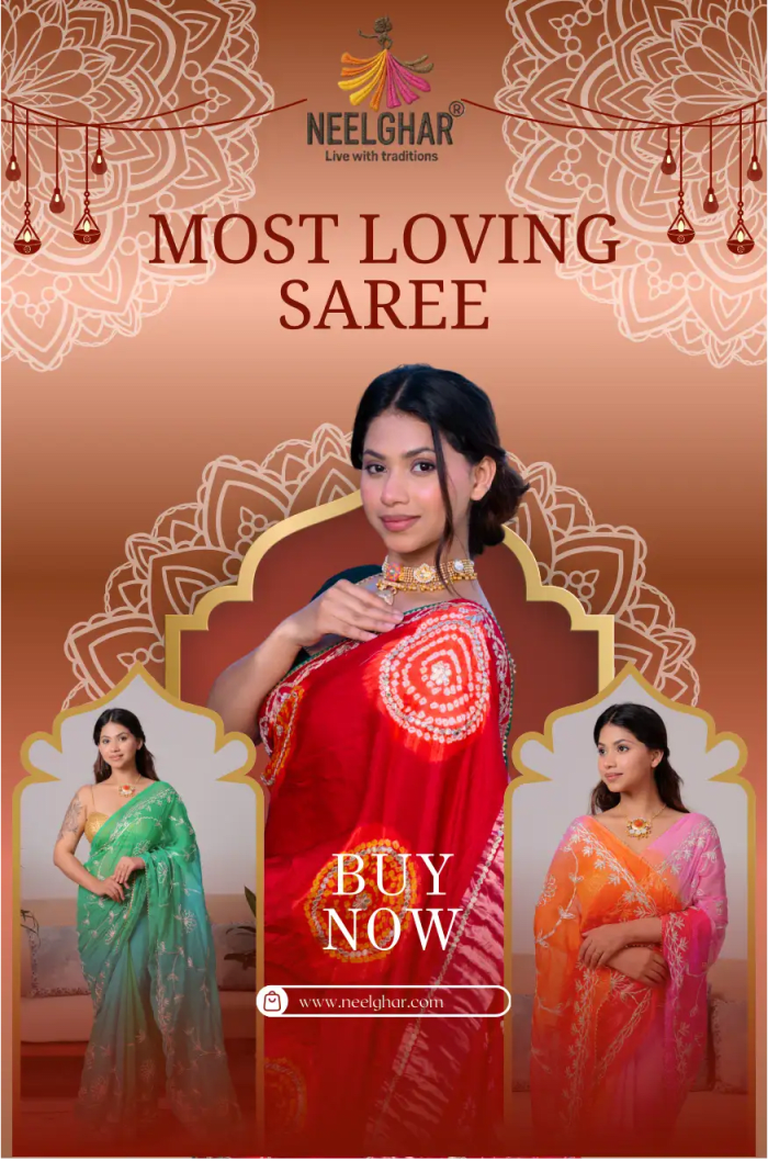 gota work saree