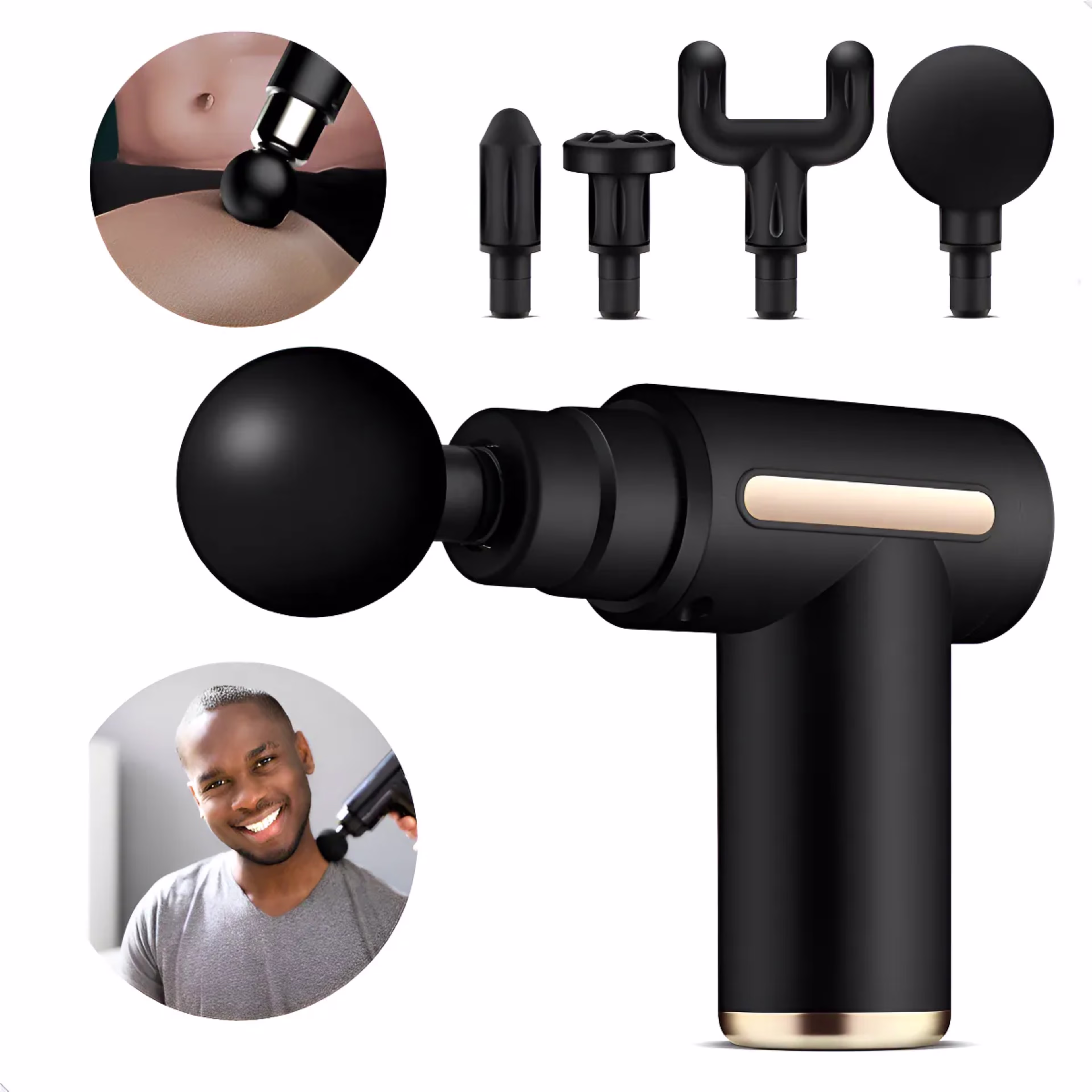 Imagem do produto Mini Pistola Massageadora Miofascial Relax Massagem 4 Pontas TOMATE da marca TOMATE