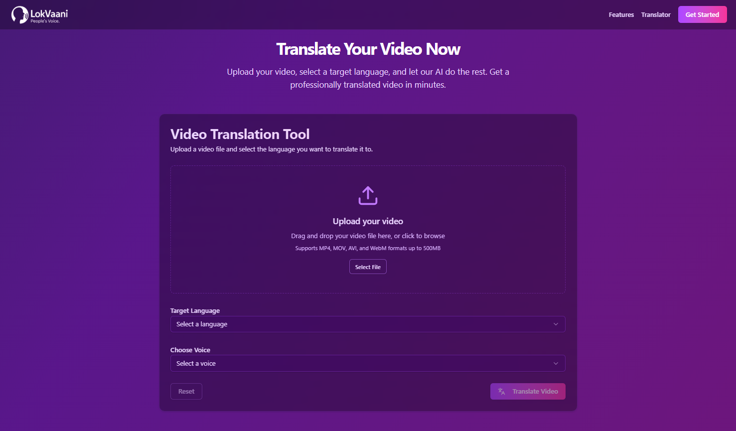 Translation Interface