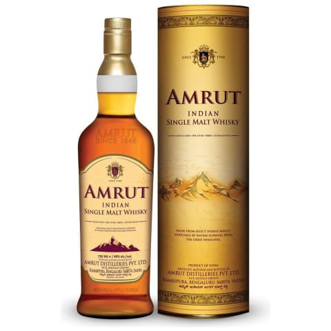amrut indian single malt whisky bottle
