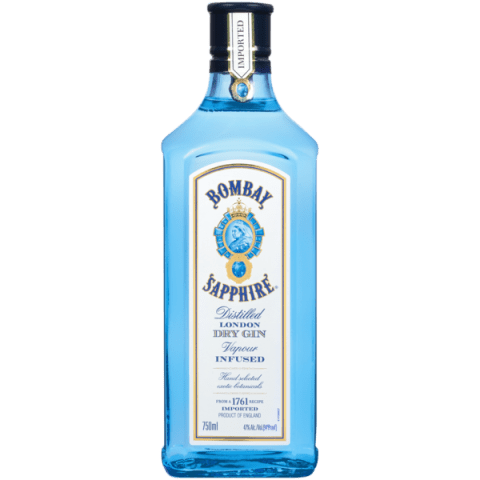 bombay sapphire gin bottle