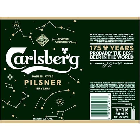carlsberg danish pilsner beer can