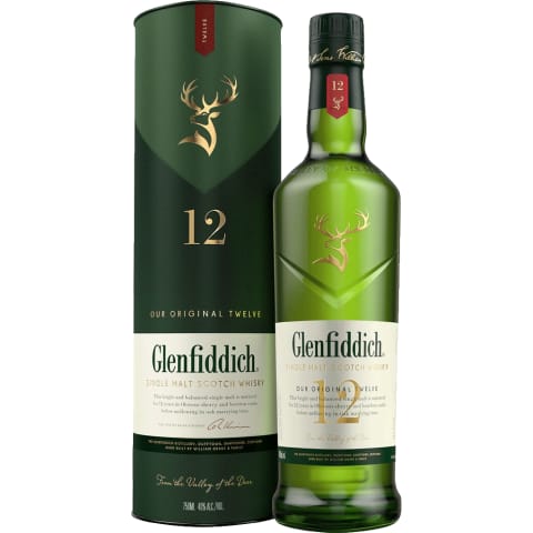 glenfiddich 12 year old single malt scotch whisky bottle
