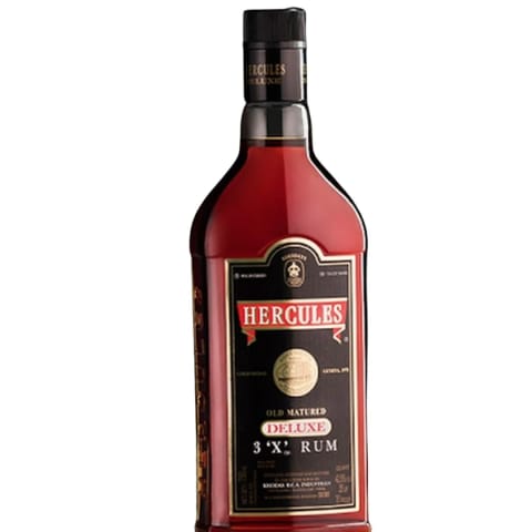 hercules old matured deluxe xxx rum bottle