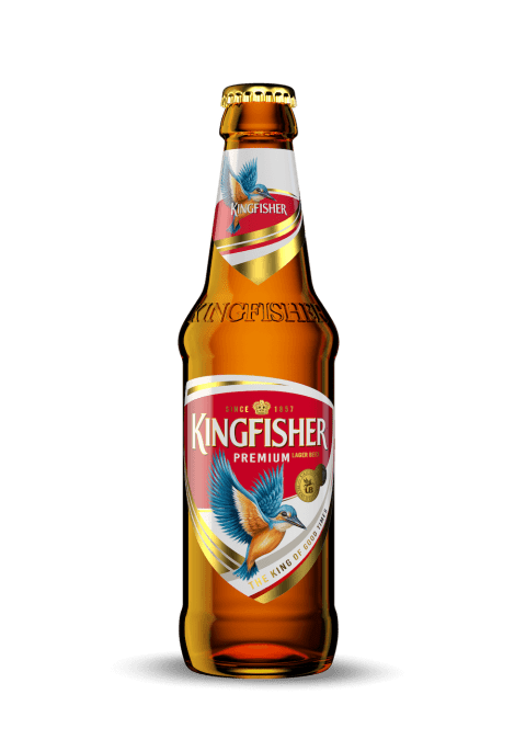 kingfisher premium lager beer bottle