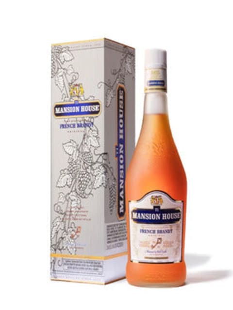 mansion house french style brandy bottle
