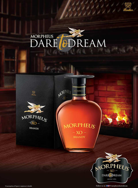 morpheus xo premium brandy bottle