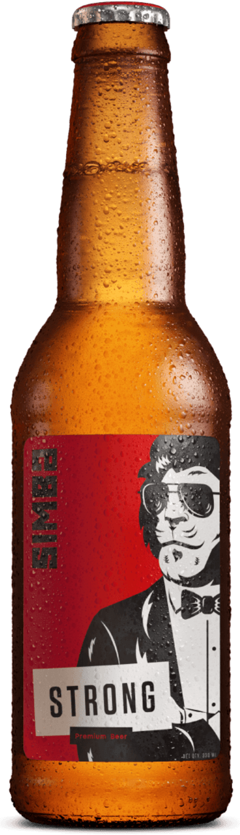 simba strong beer bottle