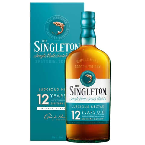 singleton of dufftown 12 year old single malt scotch whisky bottle
