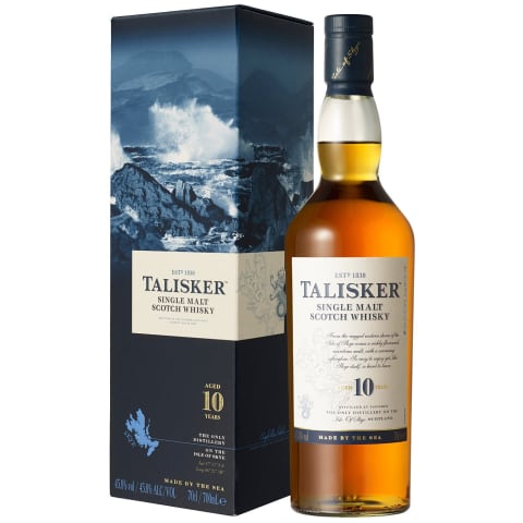 talisker 10 year old single malt scotch whisky bottle