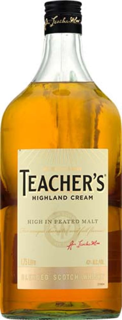 teacher's highland cream blended scotch whisky bottle