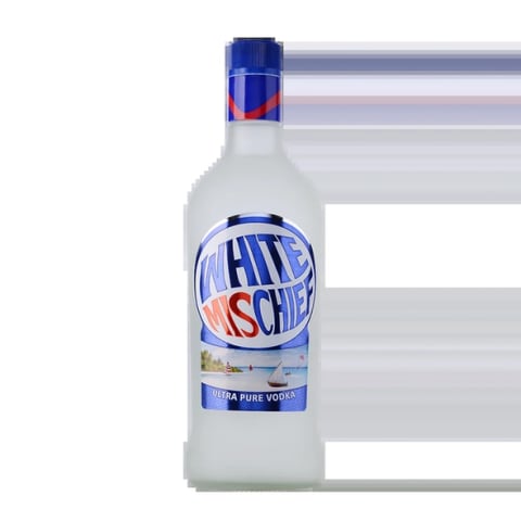white mischief vodka bottle